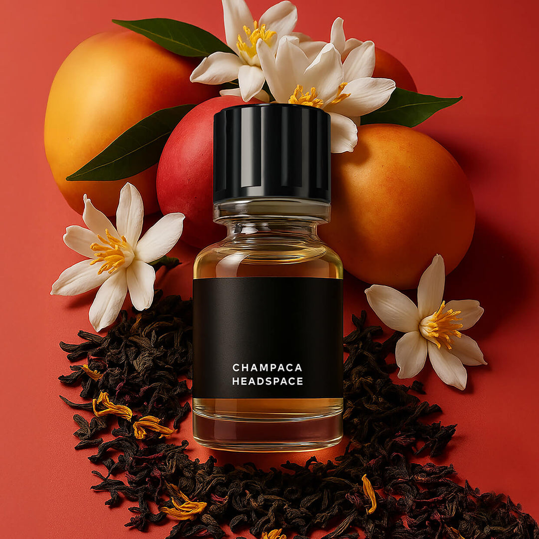 Headspace Les Extraits Champaca Parfum mit Mango Parfum Flakon.