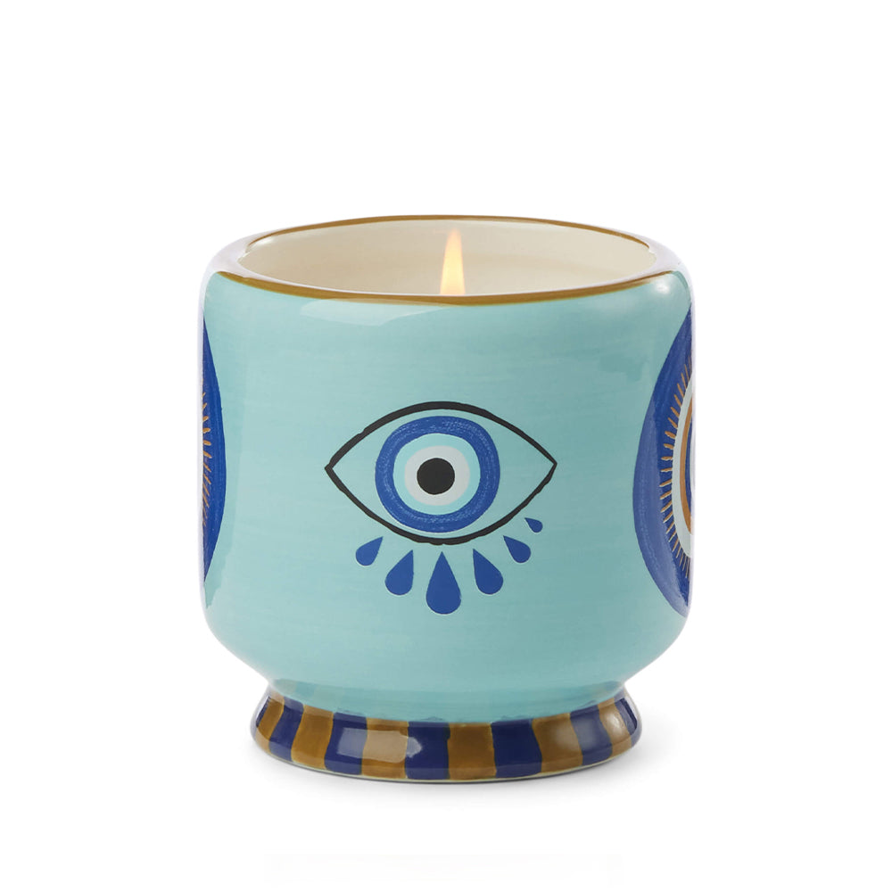 Paddywax Candle Incense & Smoke. Handgegossene Duftkerze im Keramikgefäß mit rauchig-holzigem Duft für eine warme, gemütliche Atmosphäre. Geschenkidee.