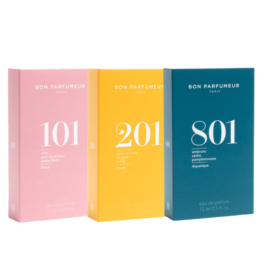 Bon Parfumeur 101, 201, 801 Sommer Trio