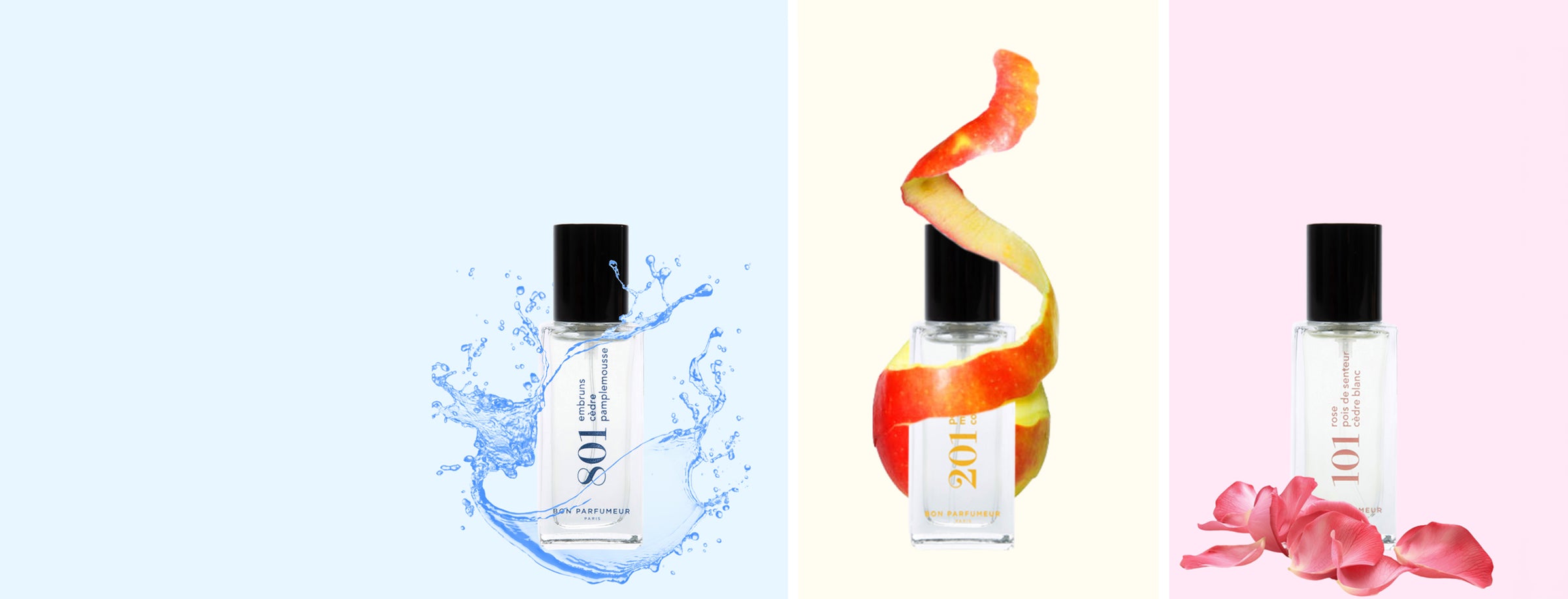 3 für 2 Aktion, Bon Parfumeur, 801, 101, 201 , Fruchtig, Rose, Grapefruit