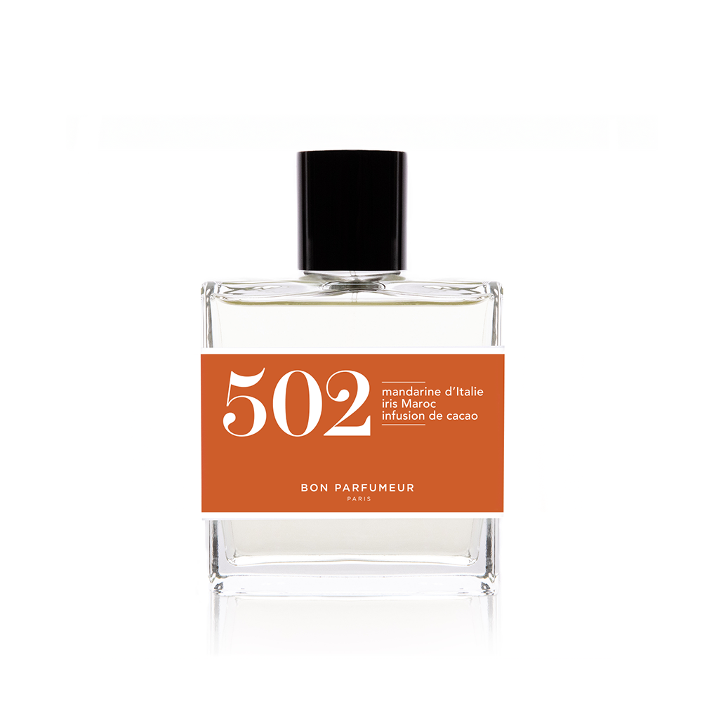 Bon Parfumeur Eau de Parfum 502 – Flakon des Unisex-Duftes mit Kakao, Rum, Mandarine und Iris. 