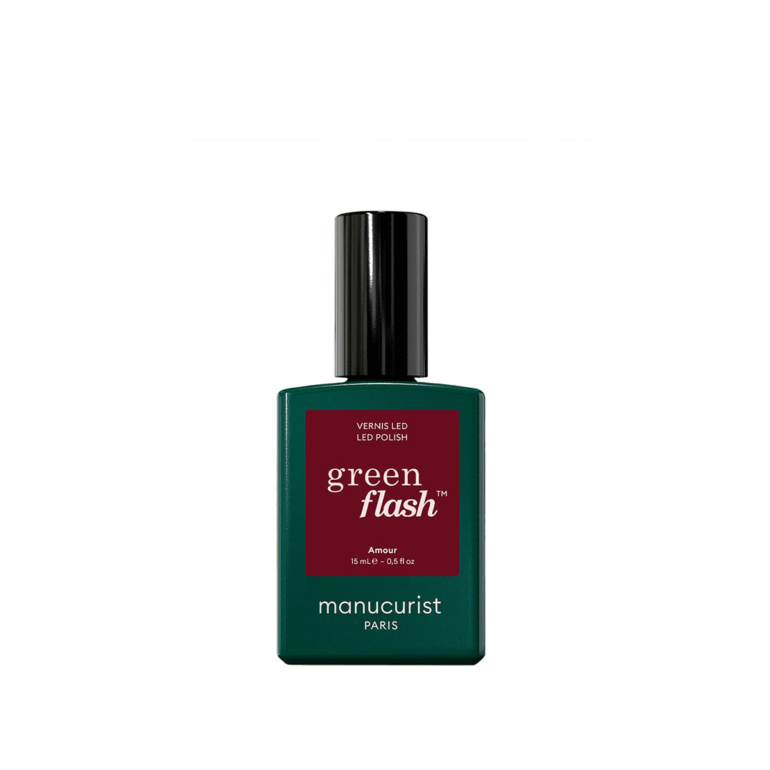 Manucurist Green Flash Amour LED Nagellack in Bordeauxrot aus der Holiday Collection