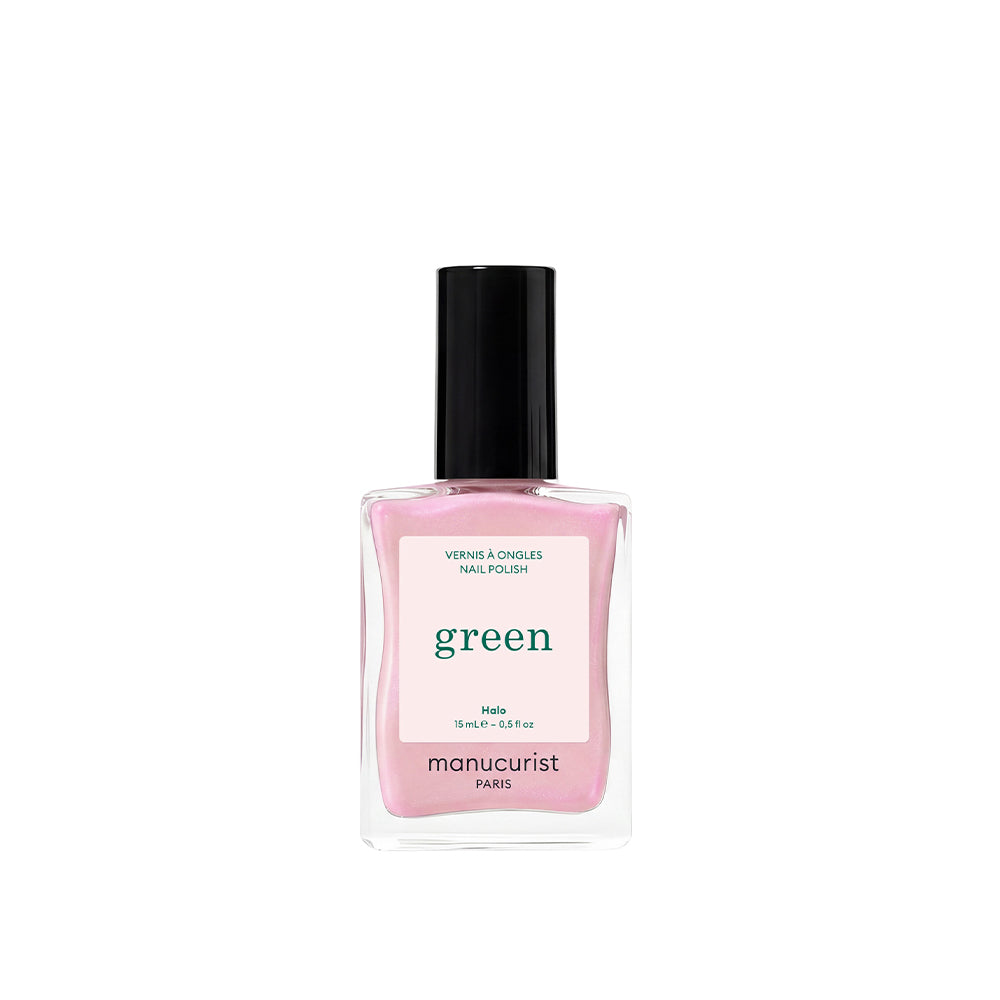 Green Halo Manucurist – zartrosa Nagellack mit perlmuttschimmerndem Finish, ideal für festival nails und simple festival nails.