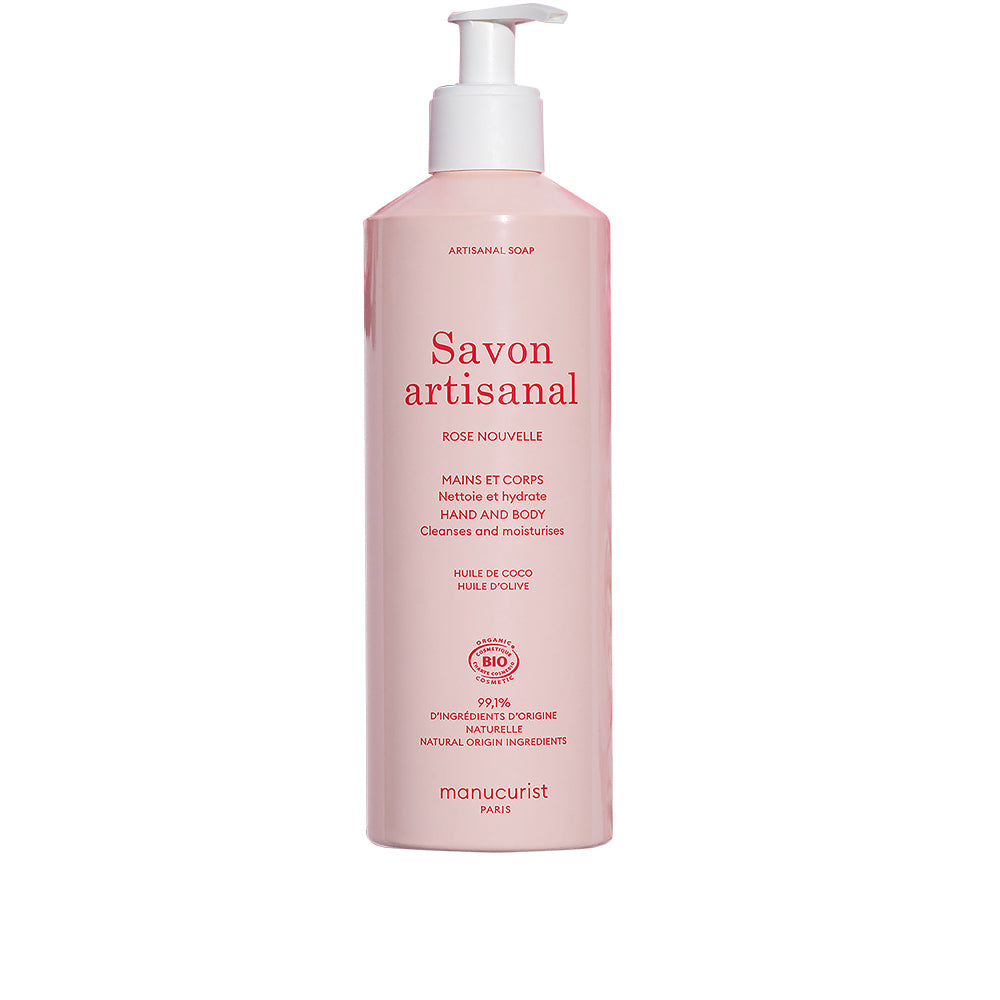 manucurist Seife Soap rose nouvelle zarter Duft hände und körper sanft kokosöl olivenöl savon artisanal hand & bodycare für Hände und Körper