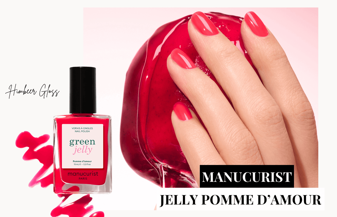 Manucurist Green Jelly Pomme d'Amour – himbeerrosa Jelly Nagellack mit glänzendem Candy-Apple-Effekt, Pink Jelly Nails