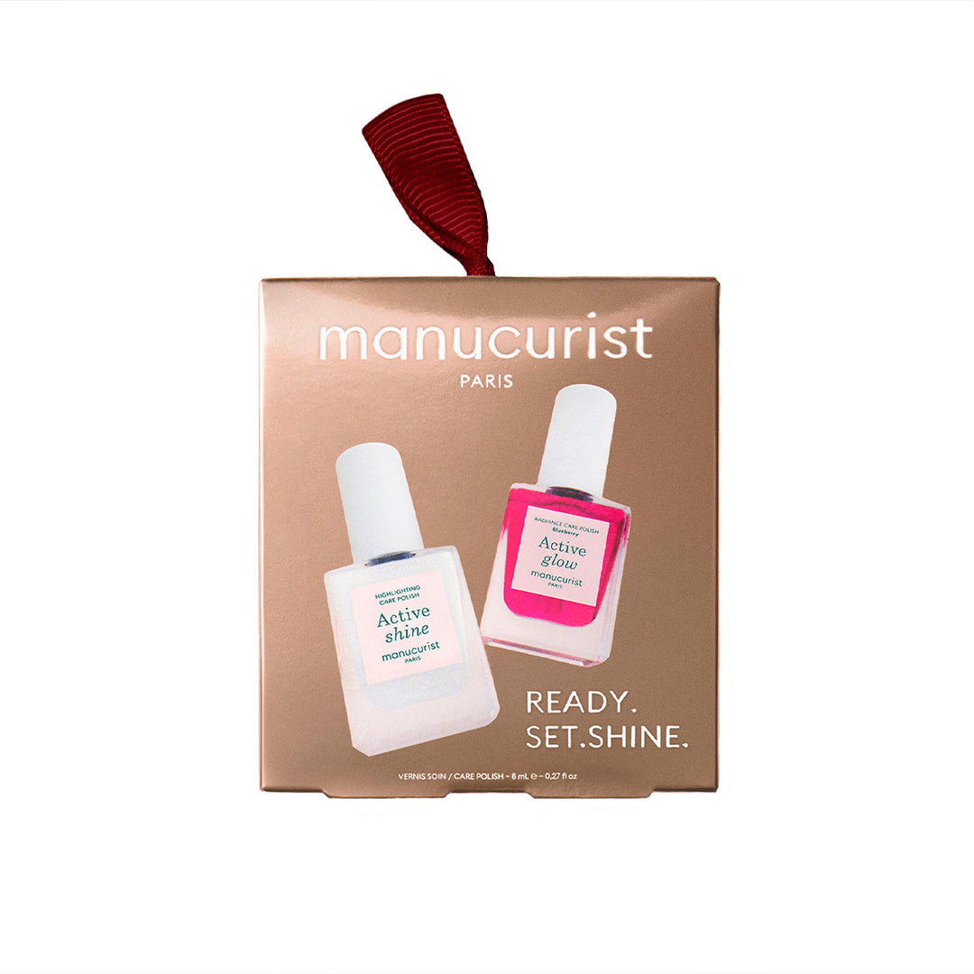 Manucurist Ready Set Shine Geschenkset mit Active Shine Icy und Active Glow Blueberry