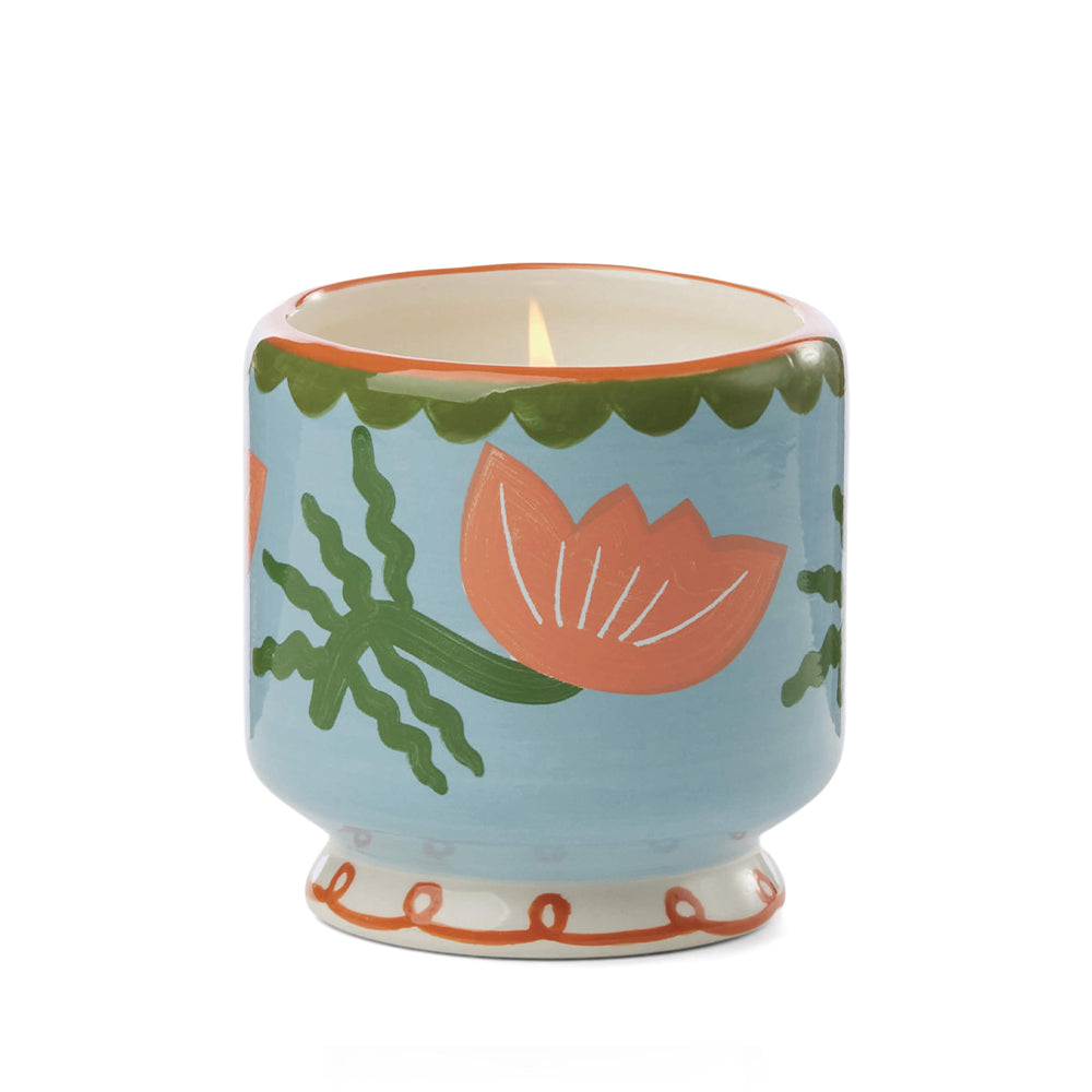 Paddywax Candle Cactus Flower. Handgegossene Duftkerze im Keramikgefäß mit frischem, blumig-grünem Duft für eine belebende, moderne Atmosphäre. Perfekte Geschenkidee.