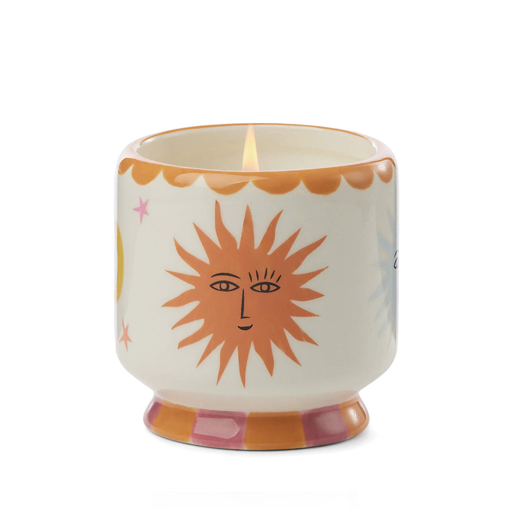 Paddywax Candle Orange Blossom – handgegossene Duftkerze im Keramikgefäß mit frischem, blumig-zitrischen Orangenblütenduft für eine helle, belebende Atmosphäre. Perfekte Geschenkidee.