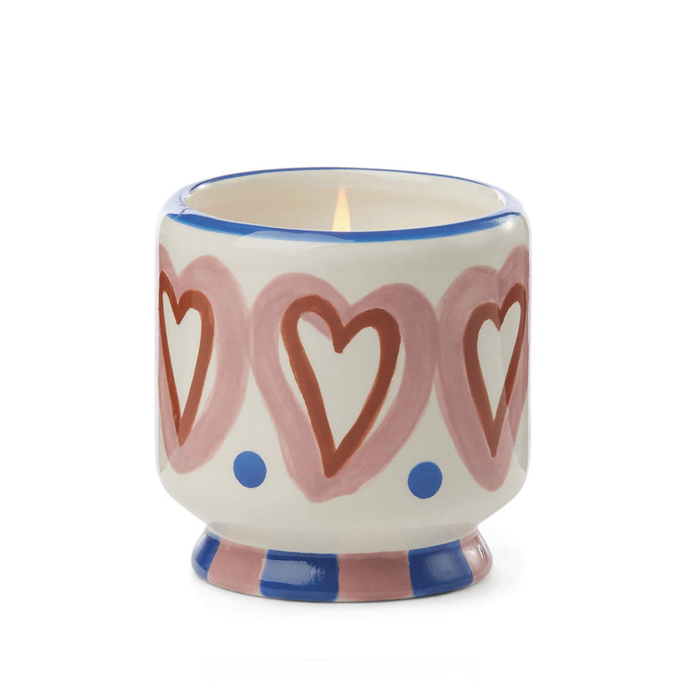 Paddywax Candle Rosewood Vanilla. Handgegossene Duftkerze im Keramikgefäß mit warmem, holzig-süßem Vanilleduft für eine einladende, gemütliche Atmosphäre. Geschenkidee.